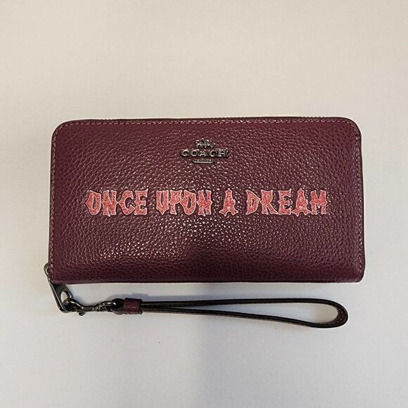 NWT CD971 COACH Disney X Long Zip Wallet Once Upon a Dream Sleeping Beauty - Picture 1 of 3